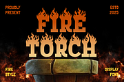 Fire Torch Flame Font, a Font by PutraCetol Studio (Thumbnail 1 of 5)