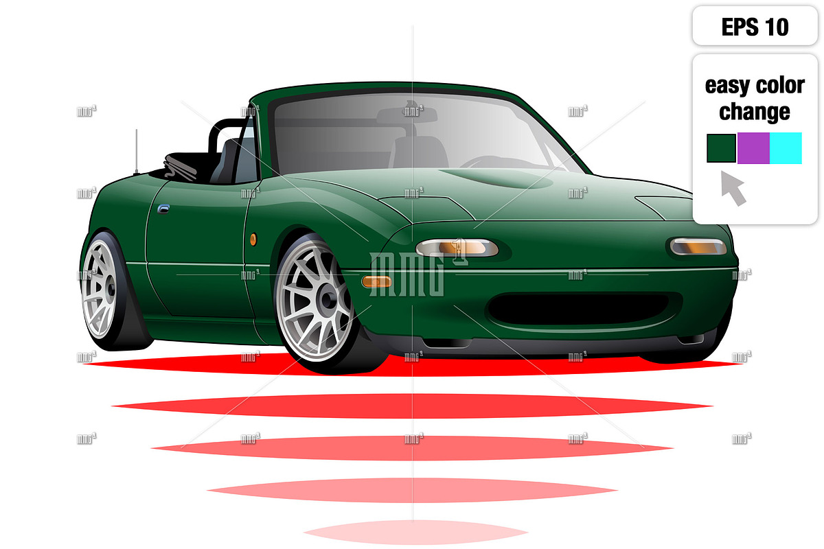 JDM convertible roadster design NA, an Education Illustration by MMG1designs (Photo 2 of 5)