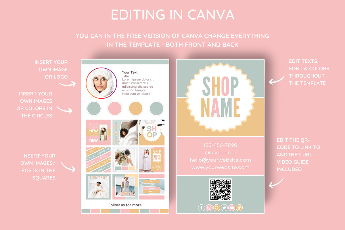 Cute Business Card - Logo Included, a Business Card Template by SunshineStudioBoutique (Photo 4 of 9)