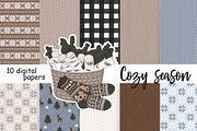 Cozy Season Pattern, a Pattern Graphic by GlamArtZhanna (Thumbnail 3 of 3)
