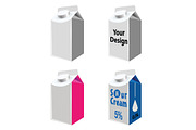 Mockaps packages of dairy products, a Cups & Container Mockup by Adamskyistudio (Thumbnail 5 of 6)