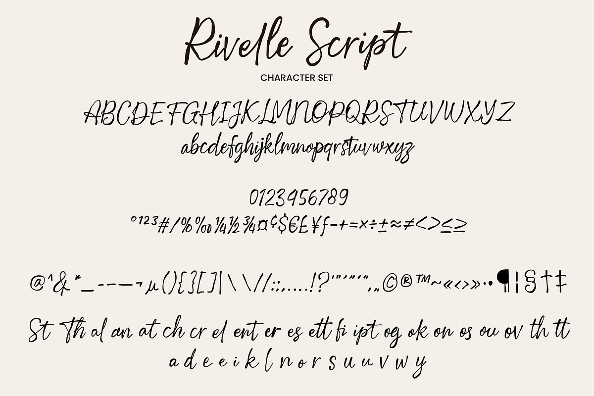 Rivelle Script - Handwritten Font, a Handwritten Font by Inviline.co (Photo 3 of 12)