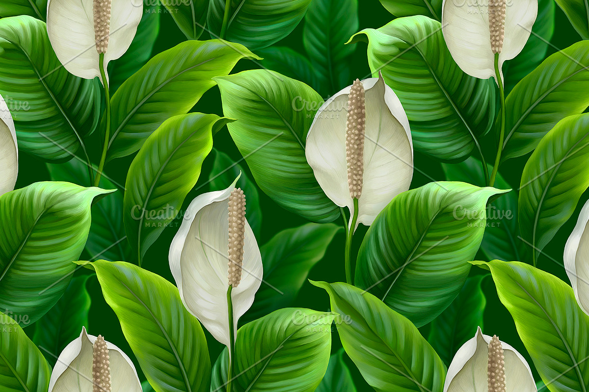 Anthurium flowers, a Pattern Graphic by Sundra (Photo 9 of 15)