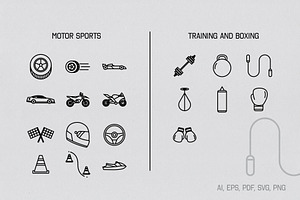 Linear Sports Icons