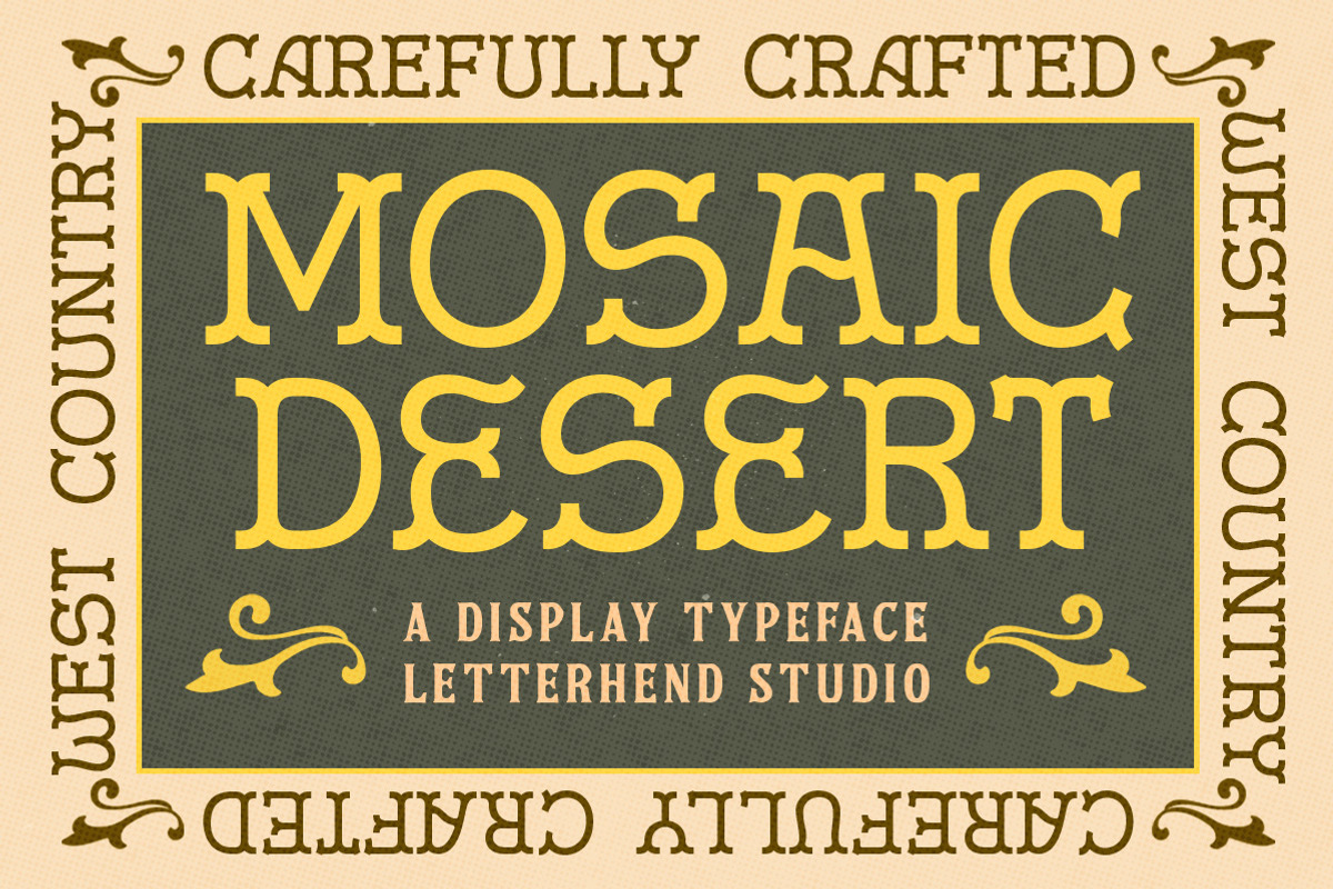 Mosaic Desert - Display Typeface, a Sans Serif Font by Letterhend Studio (Photo 1 of 9)