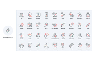 Medical pharmaceutical service icons, an Object Illustration by Lemberg Vector