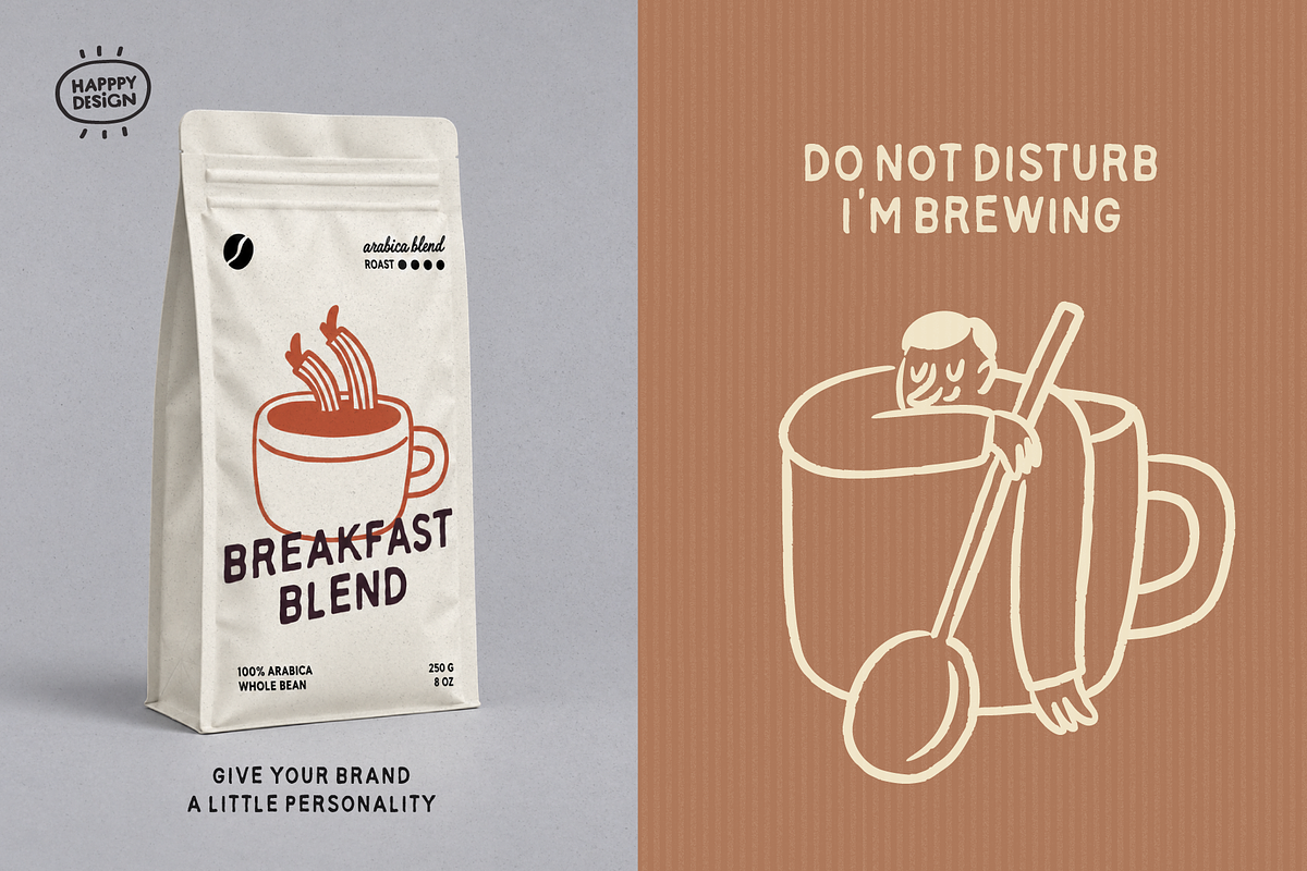 Coffee & Café Illustrations, a Food Illustration by happpydesign (Photo 10 of 12)