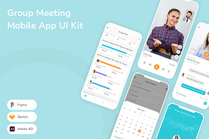 Group Meeting Mobile App UI Kit