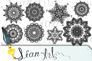 Round indian ornaments. Mandala