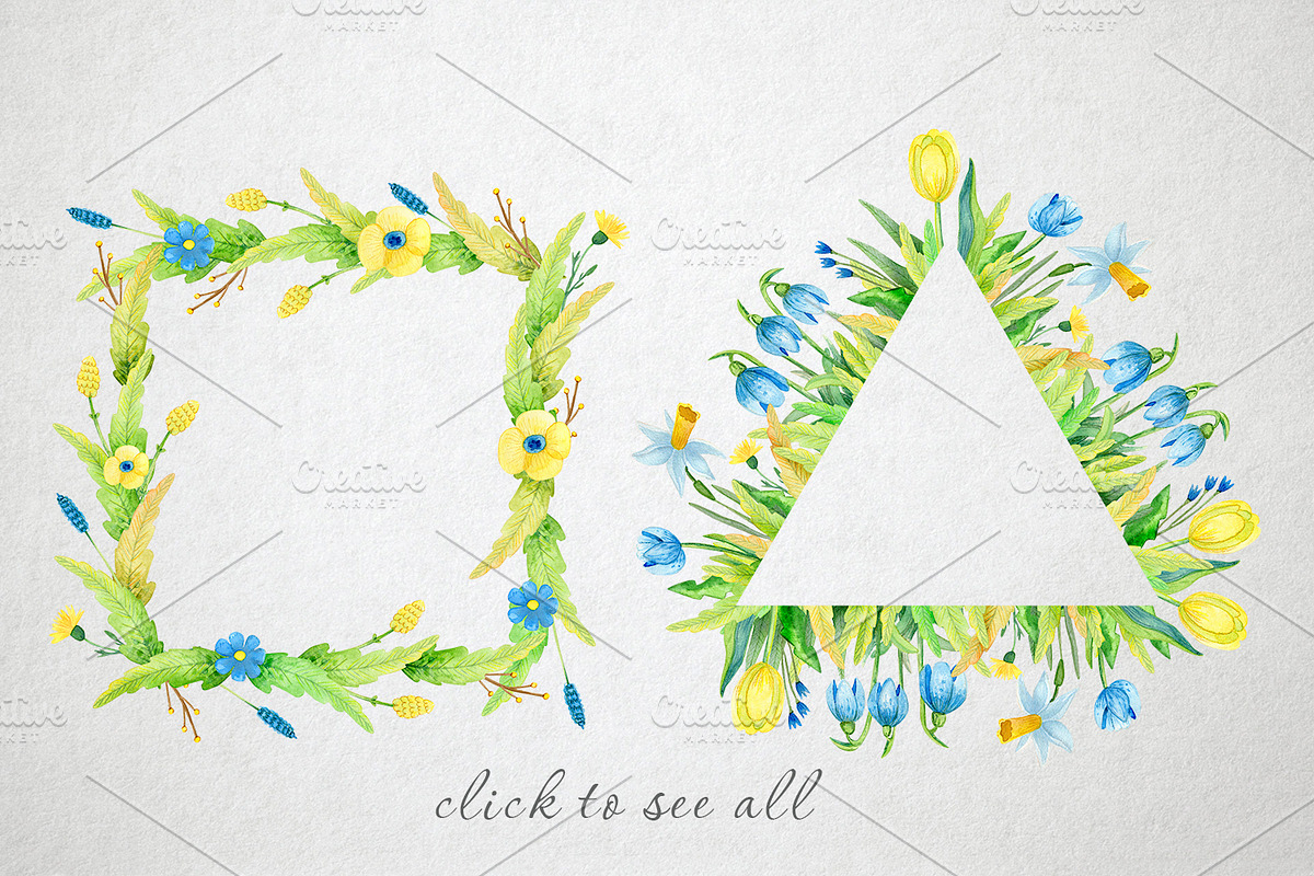 Watercolor Spring Set, a Decorative Illustration by annasokol_ (Photo 3 of 8)