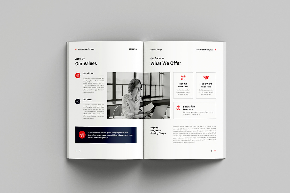 Annual Report Template, a Brochure Template by Spark_Creative (Photo 3 of 12)