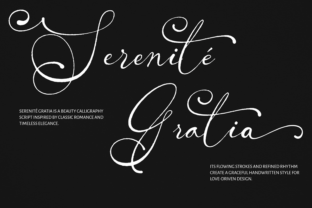 Serenité Gratia - Calligraphy Script, a Script Font by Inviline.co (Photo 2 of 10)