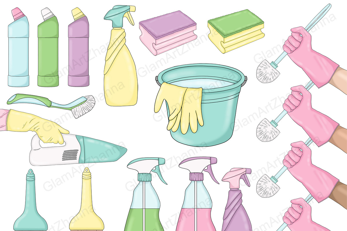Cleaning Clipart, an Object Illustration by GlamArtZhanna (Photo 2 of 5)