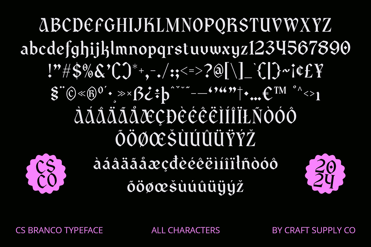CS Branco – Gothic Font, a Blackletter Font by Craft Supply Co. (Photo 8 of 8)