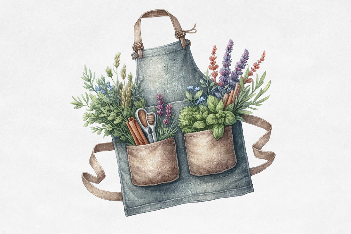 Green Summer Cottagecore Clipart Bun, an Illustration by Designking (Photo 3 of 4)