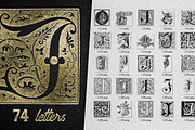 28 IN 1 VINTAGE LETTERS COLLECTION, a Symbol Font by Graphic Spirit (Thumbnail 12 of 31)