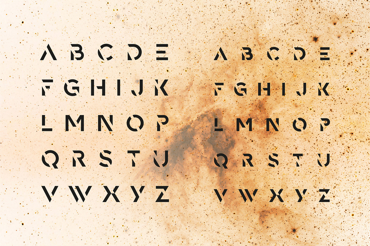 Spaco Stencil SC, a Font by K:O\Fonts (Photo 2 of 6)