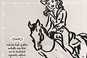 Rodeo Girls Clipart, Cowgirl Set, a Person Illustration by The October Creative (Thumbnail 4 of 7)