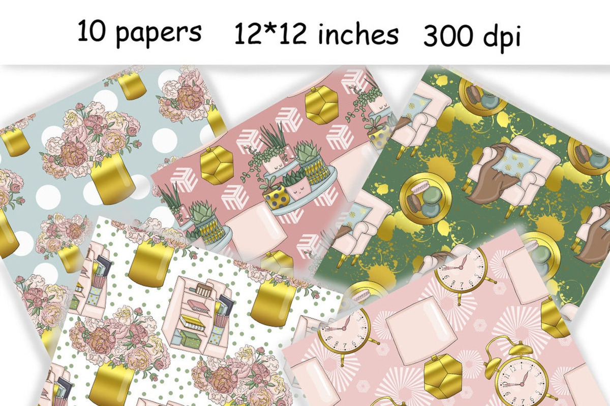 Planner Girl Pattern, a Pattern Graphic by GlamArtZhanna (Photo 3 of 3)