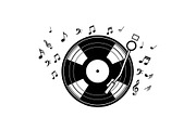 Vintage Vinyl Record & Turntable Bun, an Illustration by Creativeshirt (Thumbnail 28 of 31)