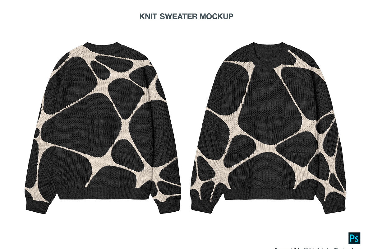 Knit Sweater Mockup, a Shirt Mockup by Irhasalfahad (Photo 3 of 7)