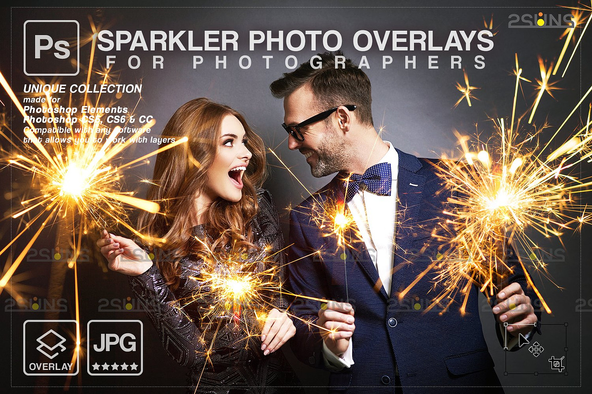 Sparkler overlay, Photoshop overlay, an Object Graphic by 2SUNS (Photo 1 of 10)