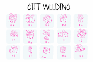 Gift Weeding Symbols Fonts