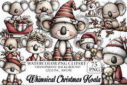 Whimsical Christmas Koala Clipart, an Illustration by DreamPrint404 (Thumbnail 1 of 7)