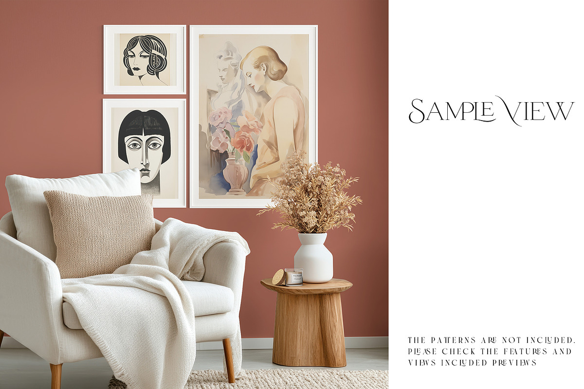 Boho Style 44 Frames & Wall Mockup, a Product Mockup by mock-ups (Photo 11 of 11)
