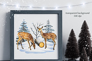 Winter Animal Watercolor Clipart Set, an Animal Illustration by DiashaArt (Thumbnail 4 of 22)