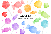 Candies Clipart, an Illustration by greywalnutstudio (Thumbnail 1 of 4)