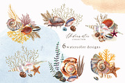 Watercolor whale. Sea underwater set, an Animal Illustration by Julycolor (Thumbnail 17 of 21)