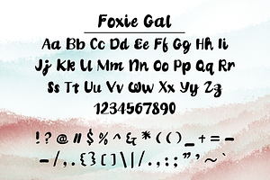 Foxie Gal Handwritten Script Font