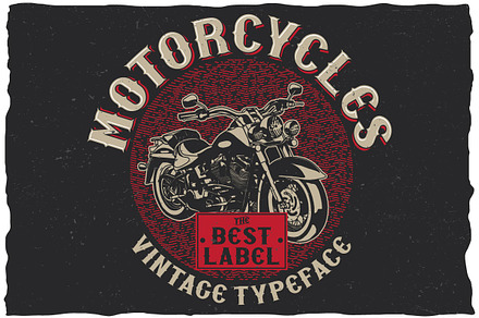 Motorcycles typeface, a Symbol Font by Anton Antipov
