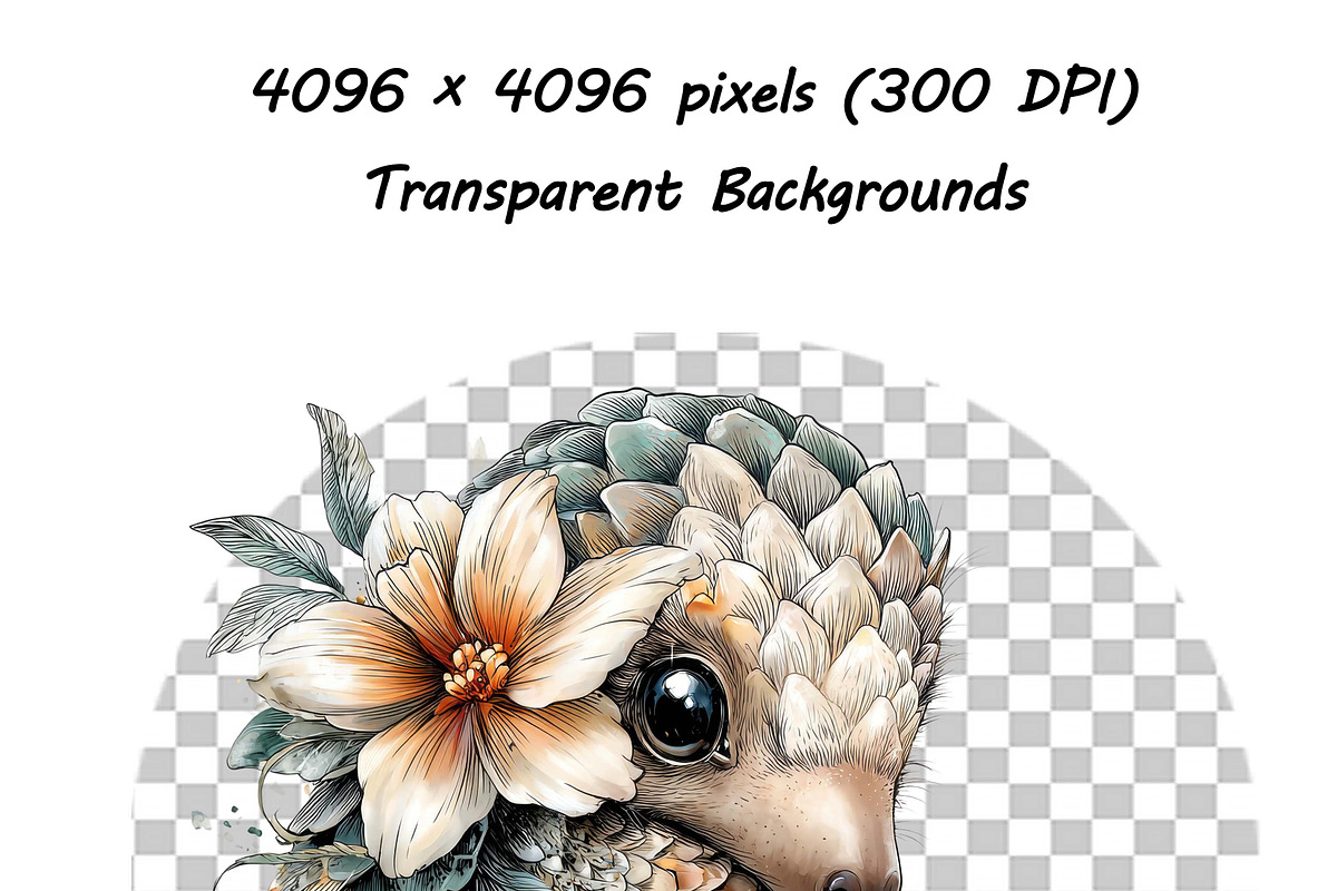 Whimsical Baby Animal Watercolor png, an Illustration by one-touch (Photo 17 of 18)