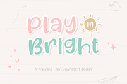 Play in Bright - Quirky Handwritten, a Handwritten Font by Namara Creative Studio (Thumbnail 1 of 7)