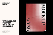 Wrinkled Paper Mockup Bundle, a Print Template by Mockup Gang (Thumbnail 1 of 5)