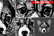 Dogs Collection Black and White Art, an Animal Illustration by Design by sebrodbrick (Thumbnail 4 of 22)