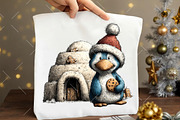 Whimsical Christmas icy Blue Penguin, an Illustration by OK Design (Thumbnail 6 of 6)