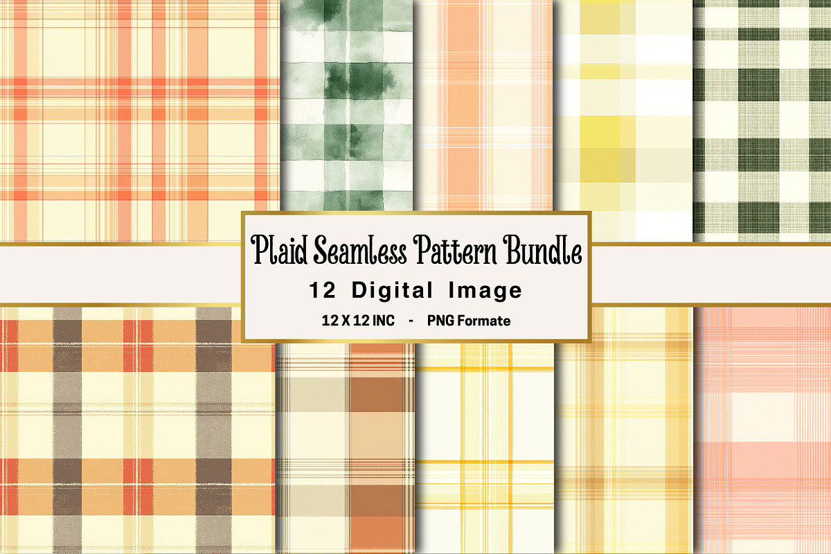 Plaid Seamless Pattern Bundle, an Illustration by OK Design (Photo 1 of 4)