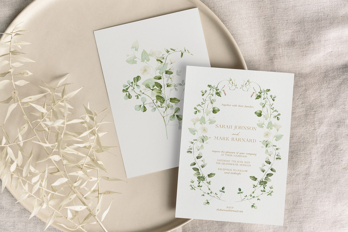 Watercolor Wildflower Floral Green, a Decorative Illustration by Veris Studio (Photo 4 of 15)