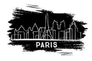 Paris Skyline Silhouette