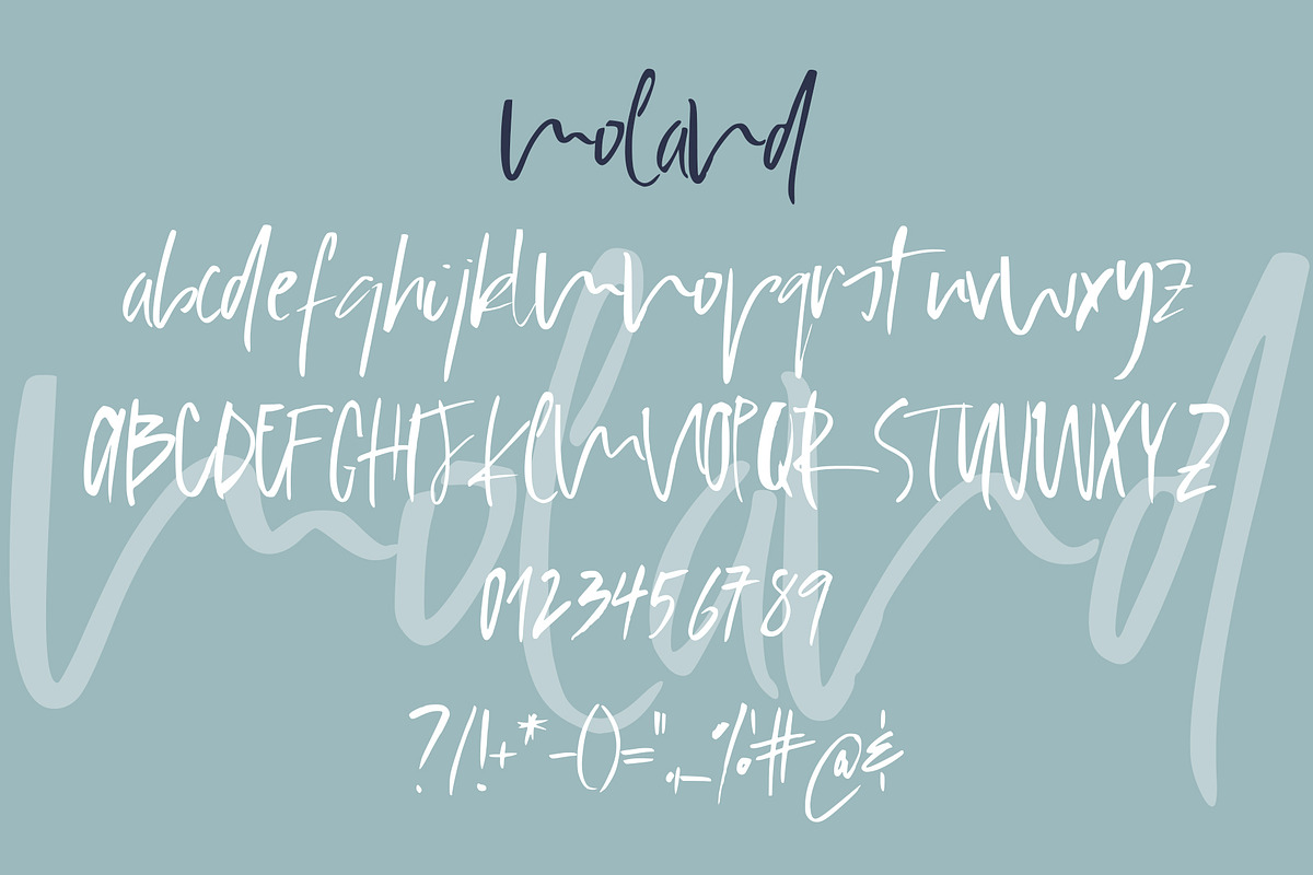 Moland Font preview 8