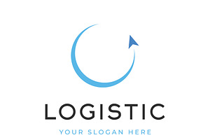 Logistics logo design with a creativ, a Branding & Logo Template by LOGOCREATIVE