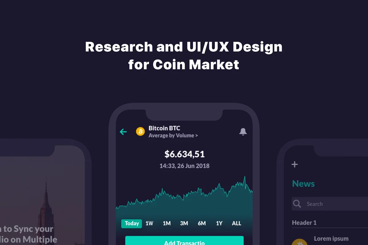 CaCoin - Crypto Market App Design UI, an App Template by Capi Product
