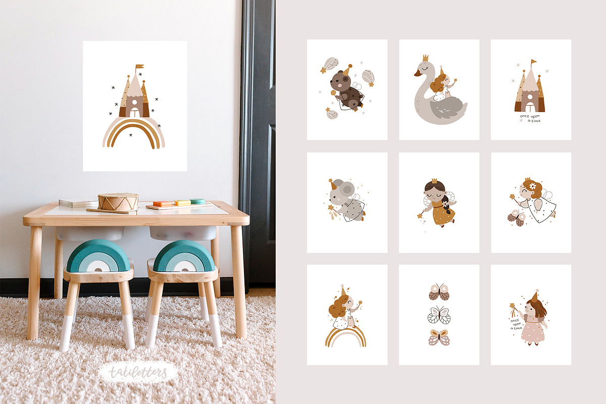 Fairy and Princess Kids collection, an Animal Illustration by tatiletters (Photo 12 of 12)