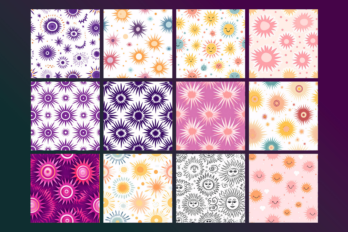 Abstract Boho Sun Seamless Pattern, a Pattern Graphic by Forhadx5