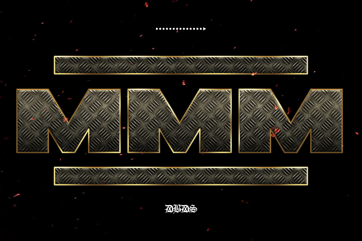 5x Metal Chrome Text Styles, a Layer Style Add-On by dbdslondon (Photo 7 of 10)