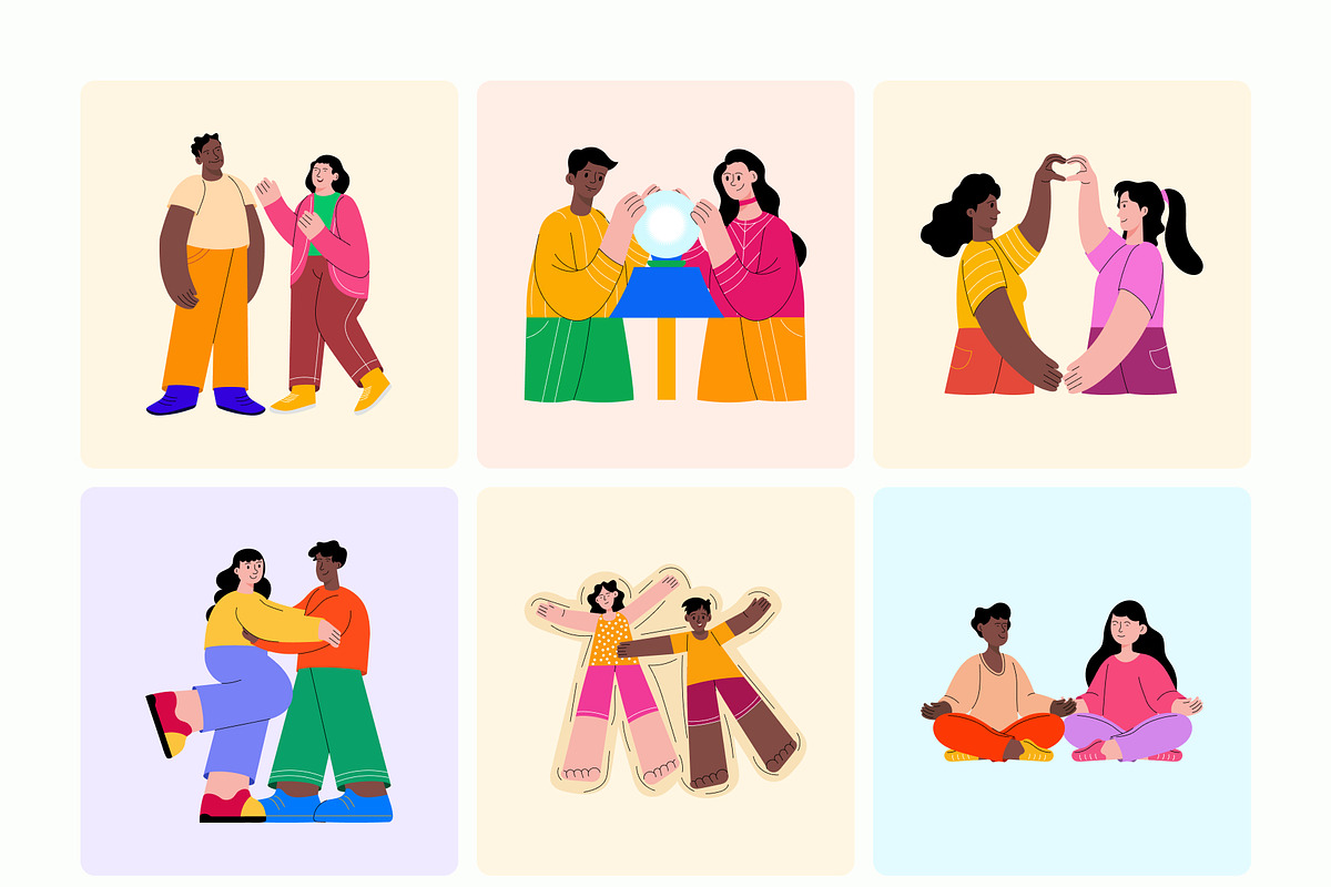 Friends Illustration Art Set, a Person Illustration by Vectors Market (Photo 8 of 9)