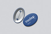 Oval Pin Button Badge Mockup, an Advertising Mockup by Gatamotion (Thumbnail 5 of 5)